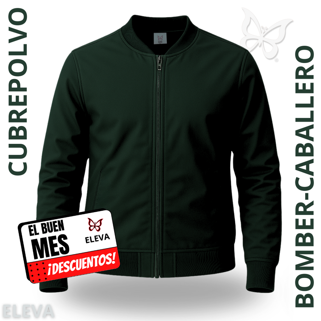 CUBREPOLVO BOMBER - VERDE OBSCURO CABALLERO