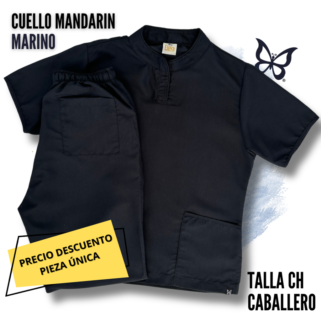 PIEZA ÚNICA - UQ CUELLO MANDARÍN MARINO TALLA CH CABALLERO