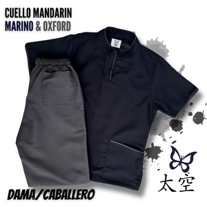 UQ - CUELLO MANDARÍN MARINO & OXFORD