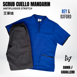 SCRUB CUELLO MANDARÍN REY & OXFORD
