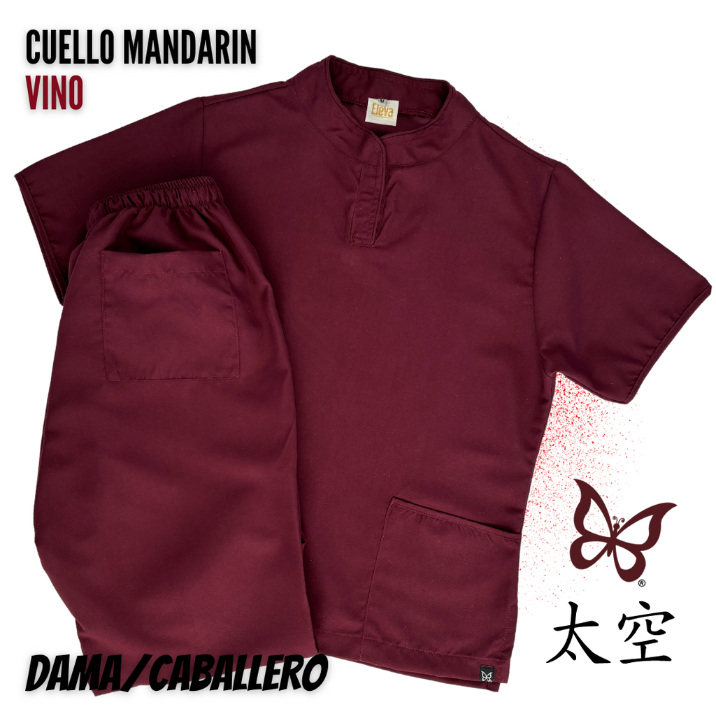 UQ - CUELLO MANDARÍN VINO