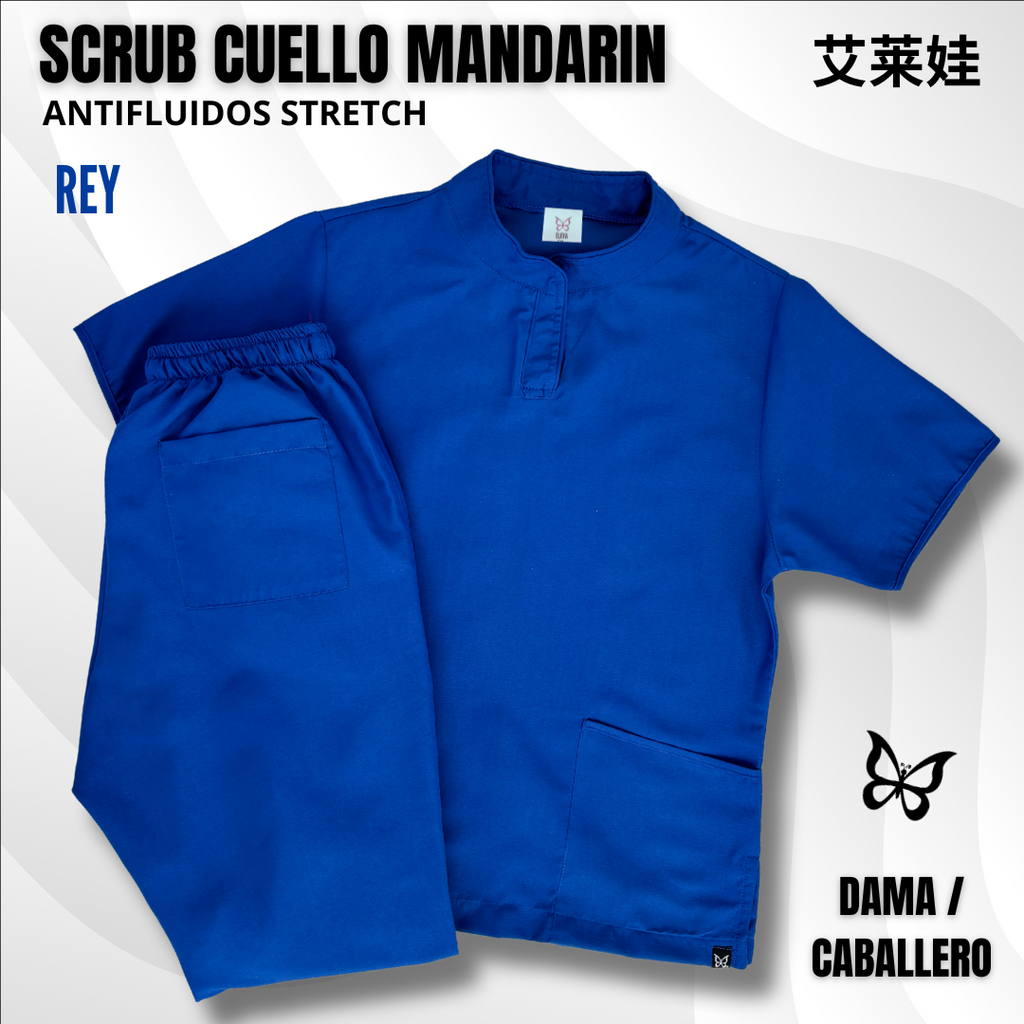 SCRUB CUELLO MANDARÍN REY