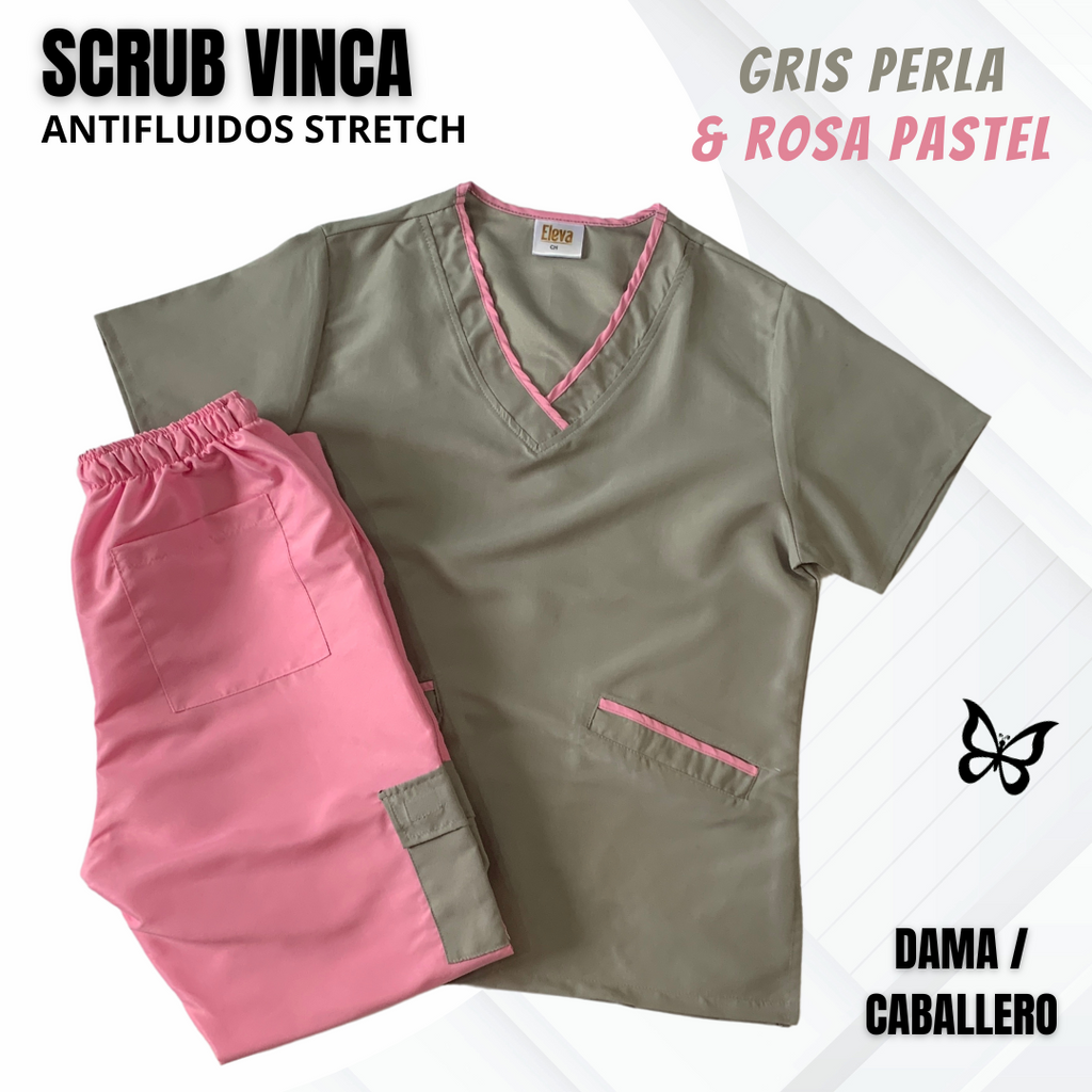 SCRUB VINCA PERLA & ROSA PASTEL