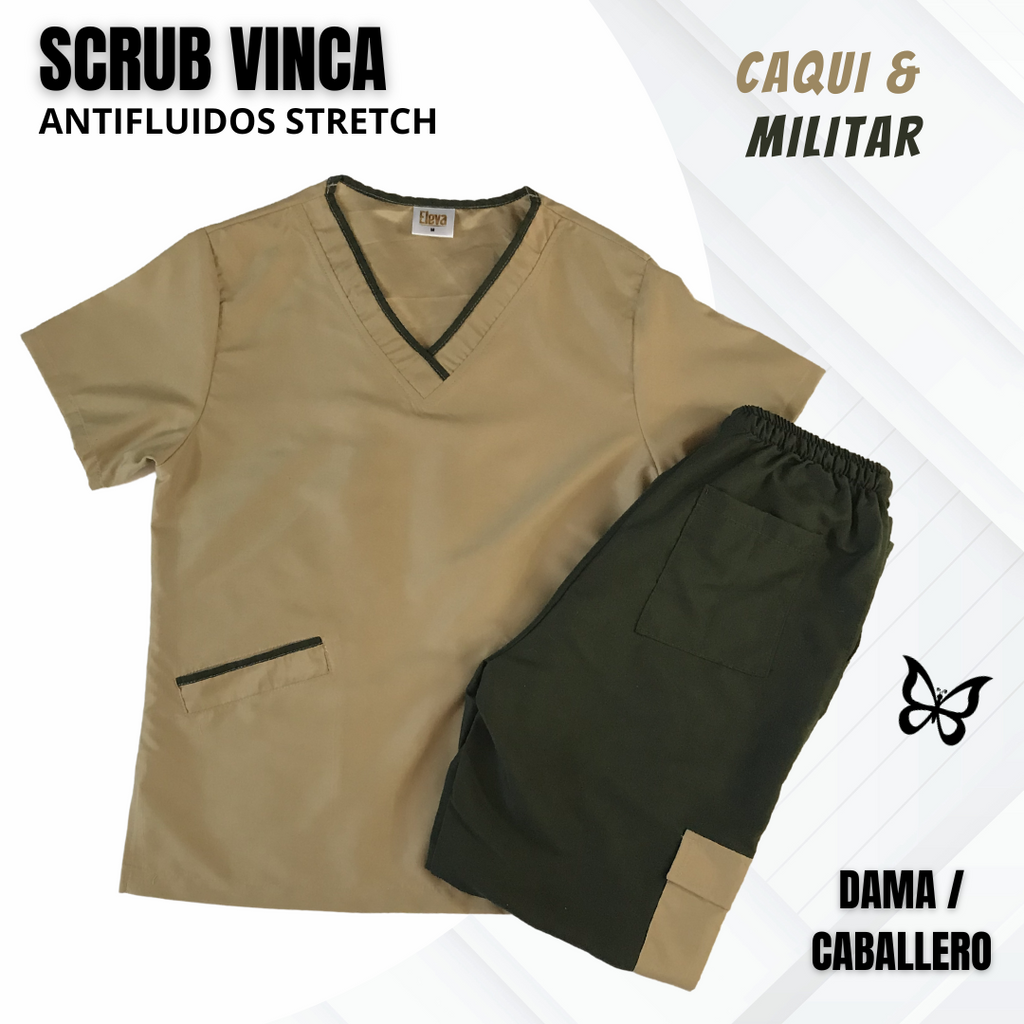 SCRUB VINCA CAQUI & MILITAR