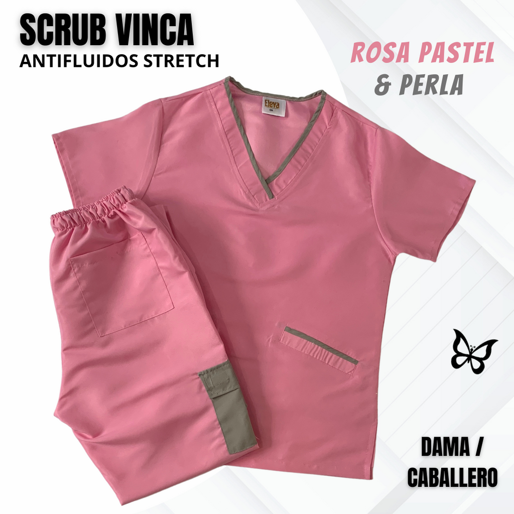 SCRUB VINCA ROSA PASTEL & PERLA