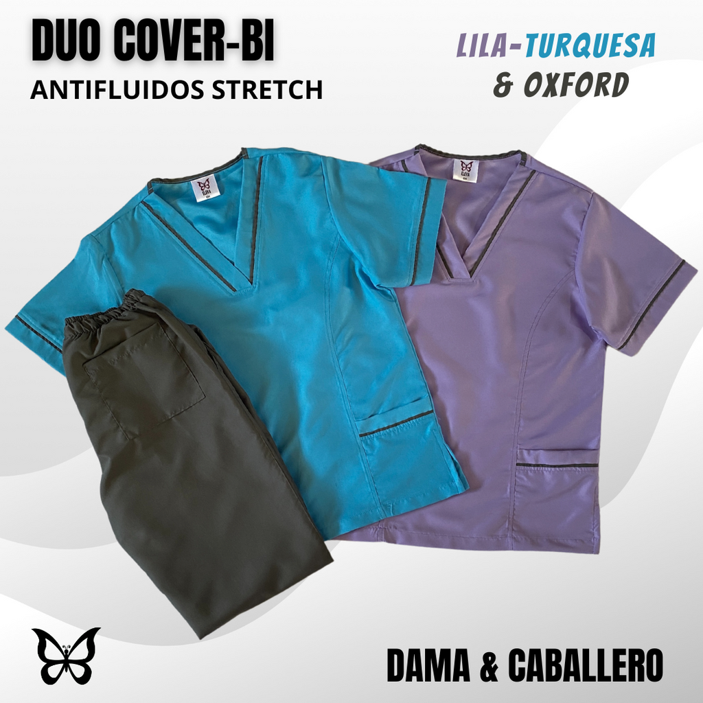 DÚO COVER-BI - LILA TURQUESA & OXFORD