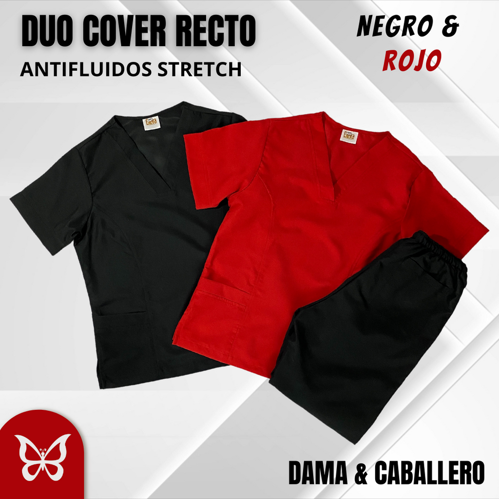 DÚO COVER RECTO - NEGRO & ROJO