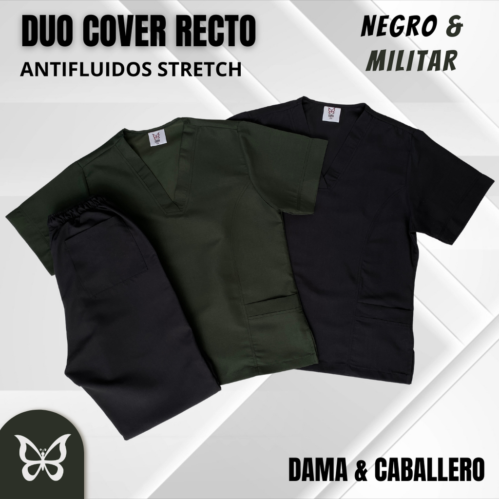 DÚO COVER RECTO - NEGRO & MILITAR