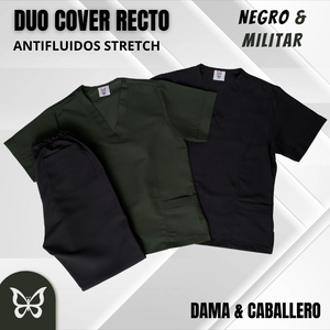 DÚO COVER RECTO - NEGRO & MILITAR
