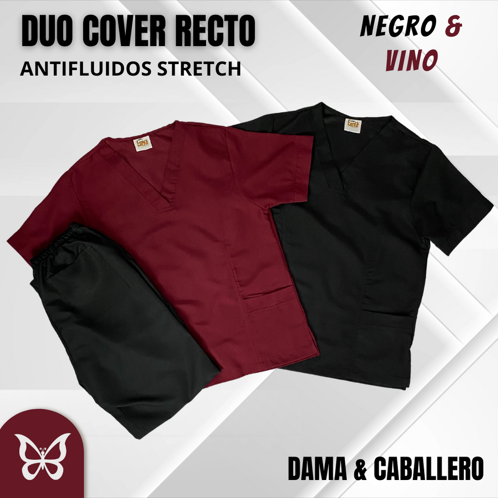 DÚO COVER RECTO - NEGRO & VINO