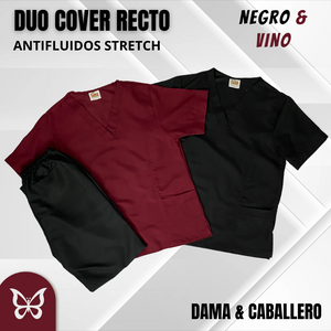 DÚO COVER RECTO - NEGRO & VINO