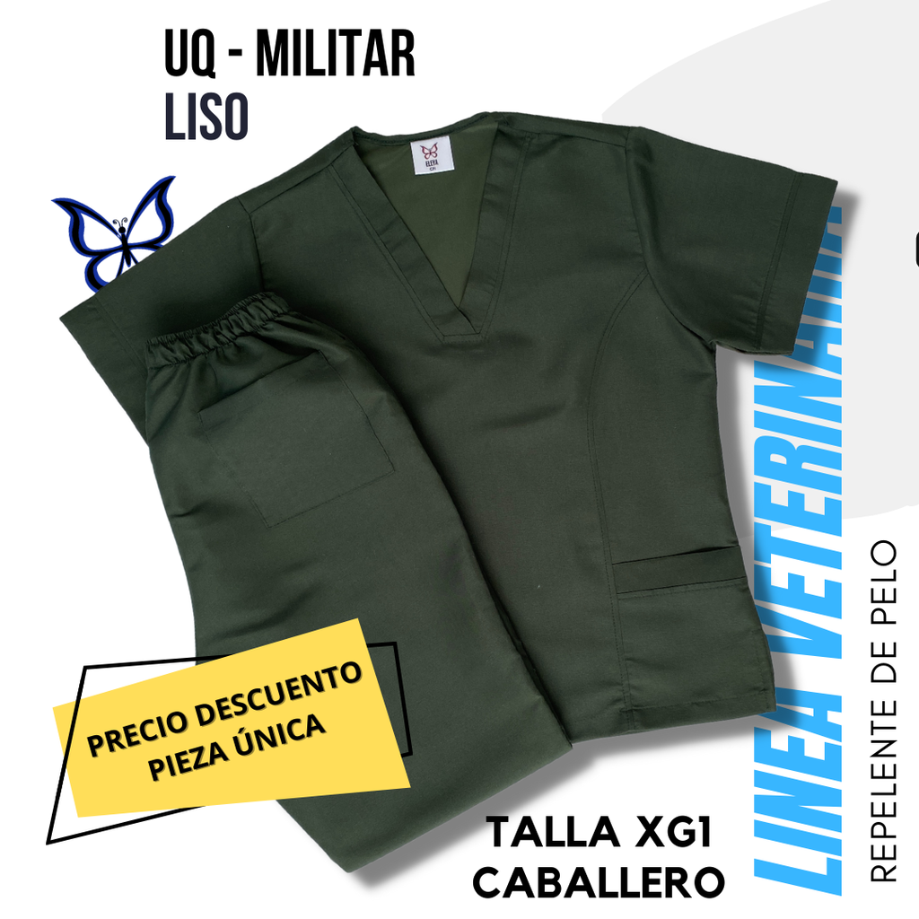 PIEZA ÚNICA - UQ  DE LINEA MILITAR LISO TALLA XG1 CABALLERO