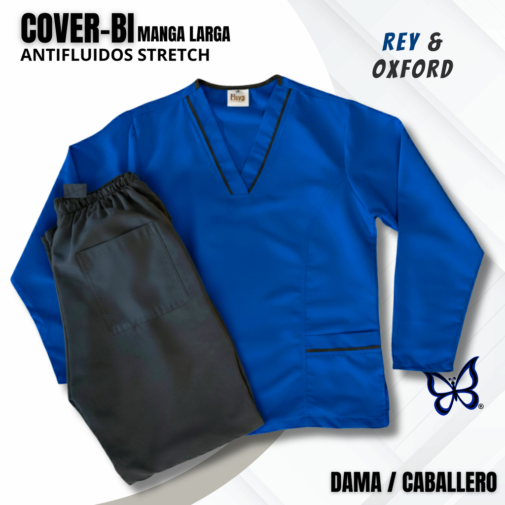 SCRUB COVER-BI MANGA LARGA REY & OXFORD