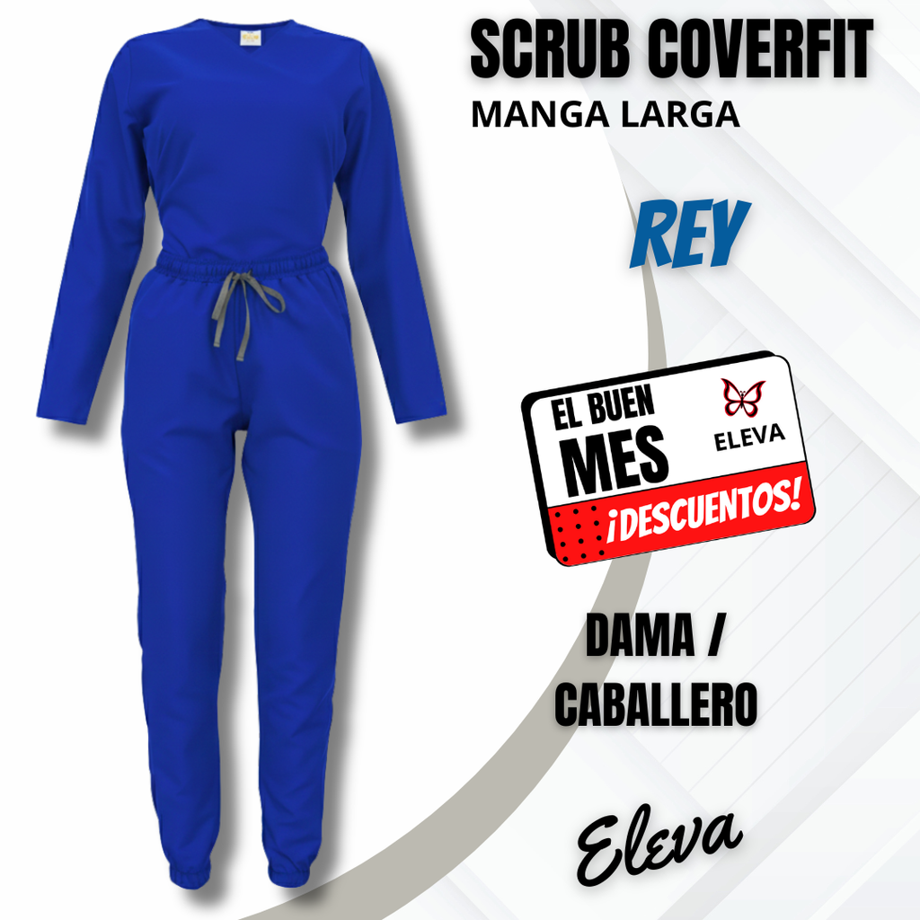 SCRUB COVERFIT REY - MANGA LARGA