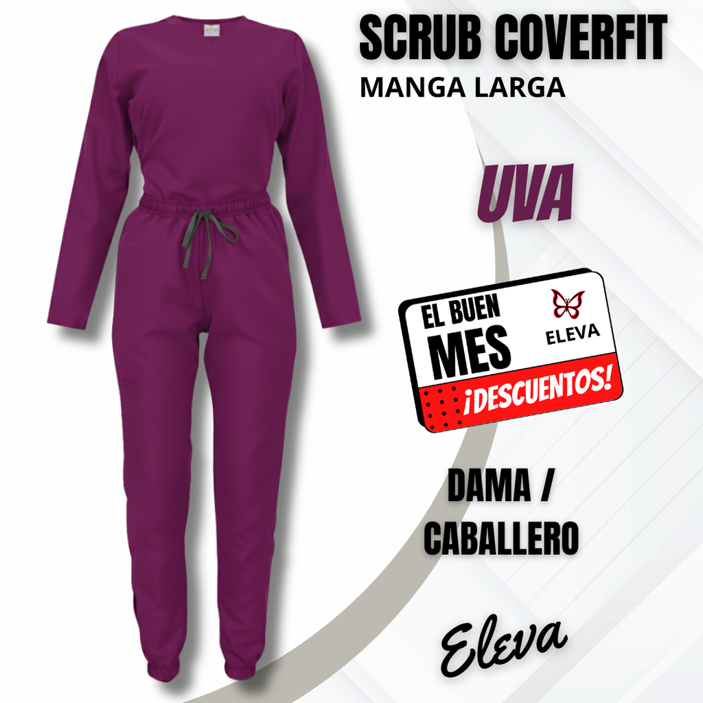 SCRUB COVERFIT UVA - MANGA LARGA
