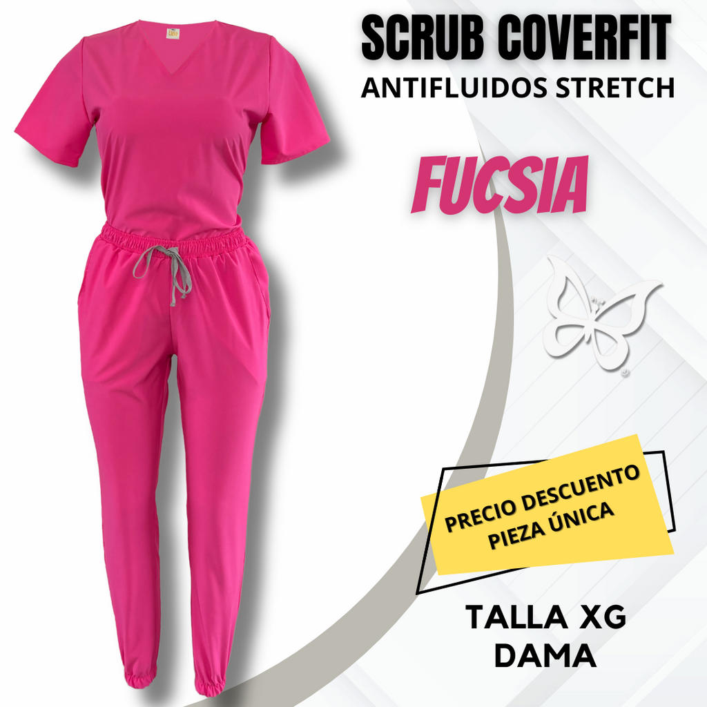 PIEZA ÚNICA - SCRUB COVERFIT FUCSIA TALLA XG DAMA