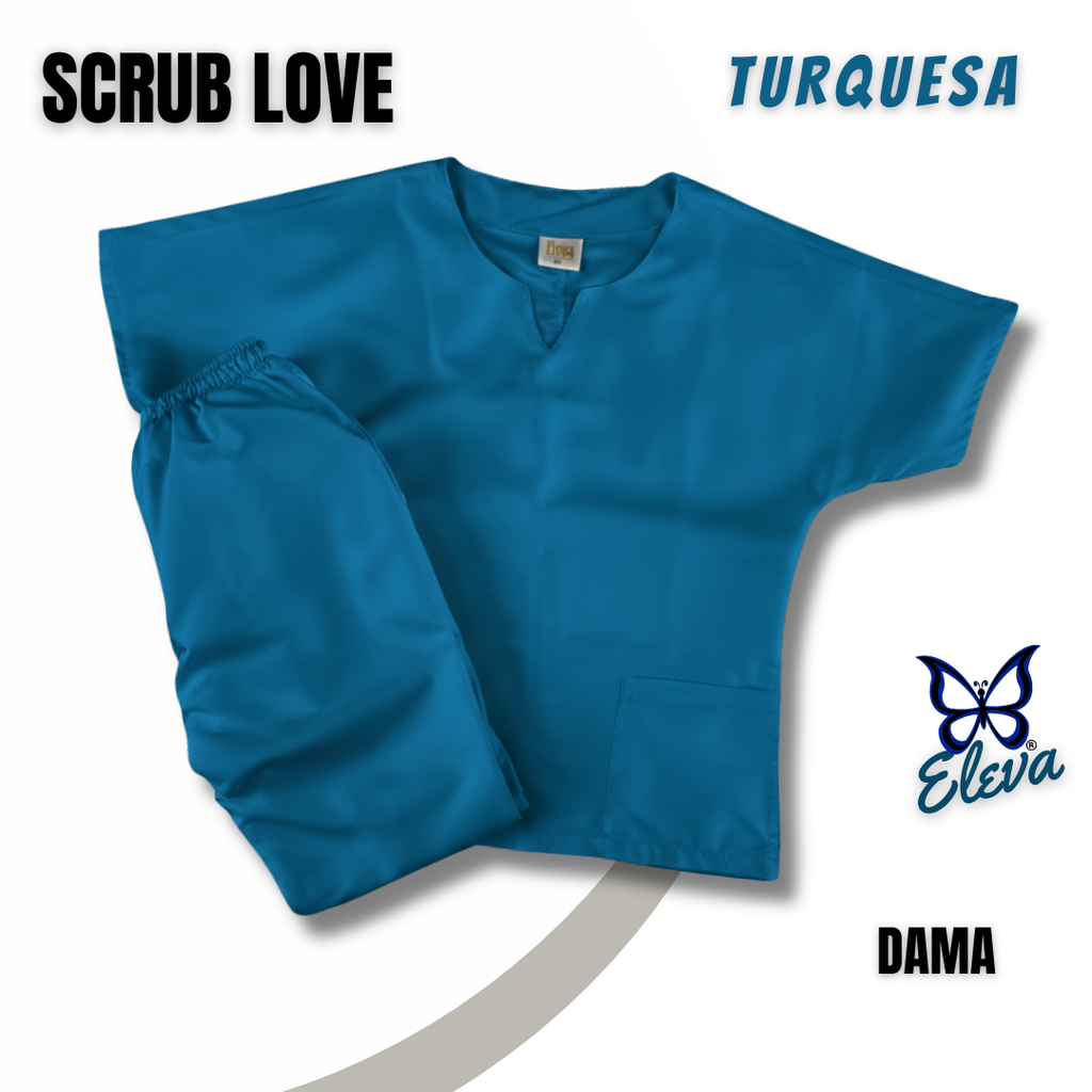 Scrub LOVE TURQUESA