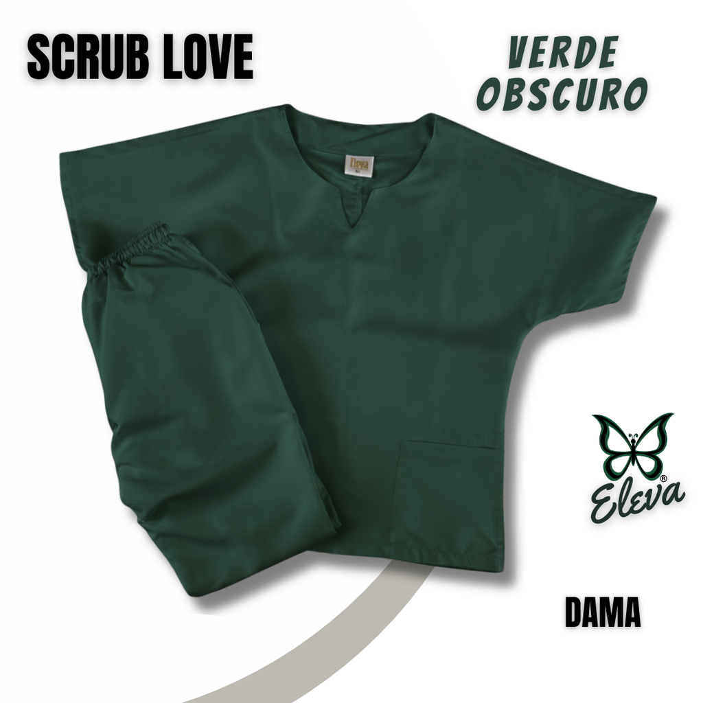 Scrub LOVE VERDE OBSCURO