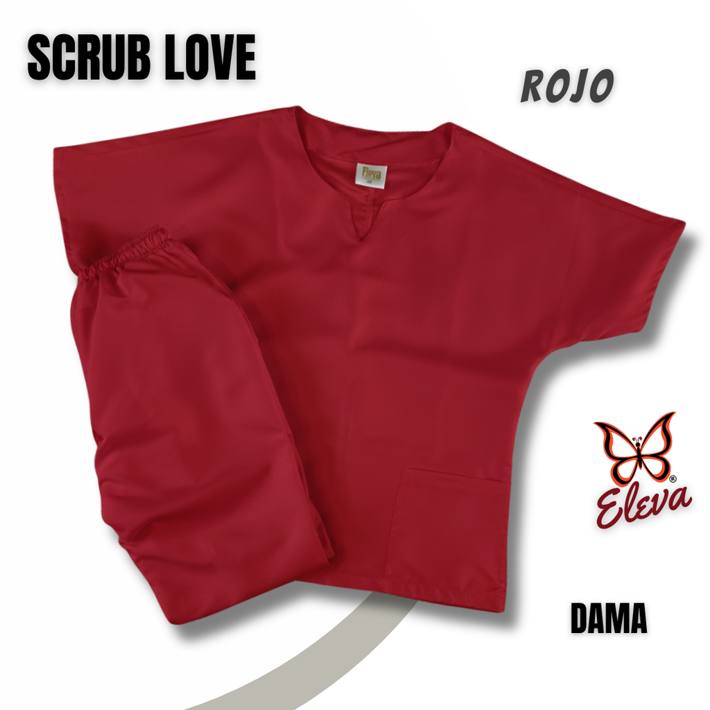 Scrub LOVE ROJO
