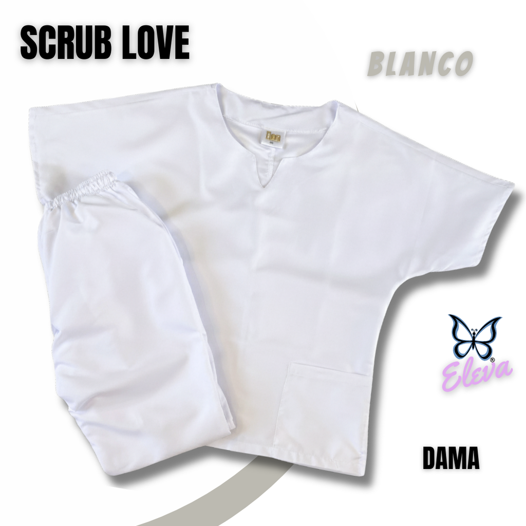 Scrub LOVE BLANCO