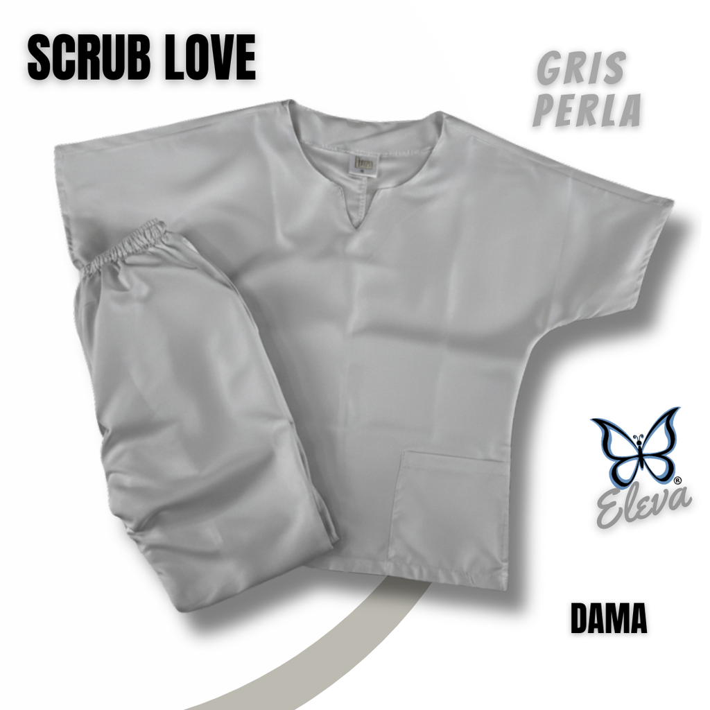 Scrub LOVE GRIS PERLA