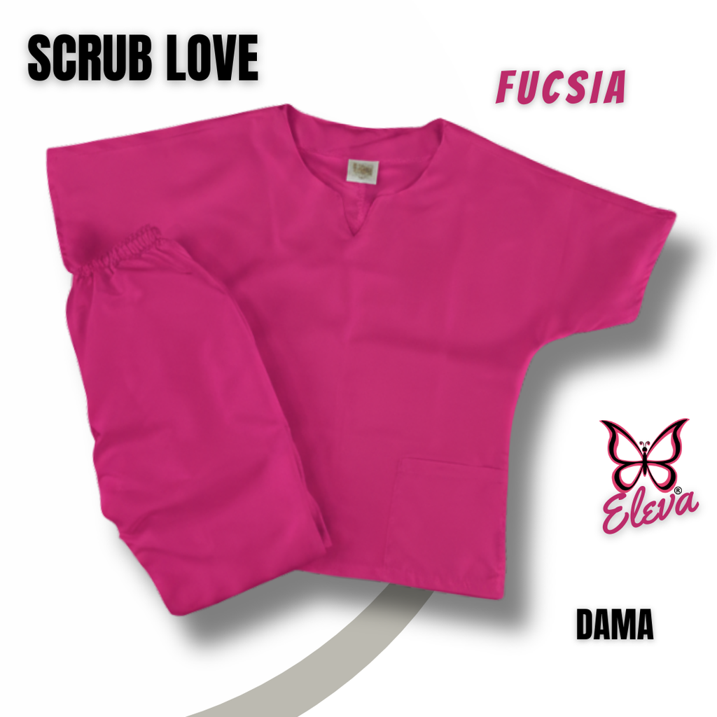 Scrub LOVE FUCSIA