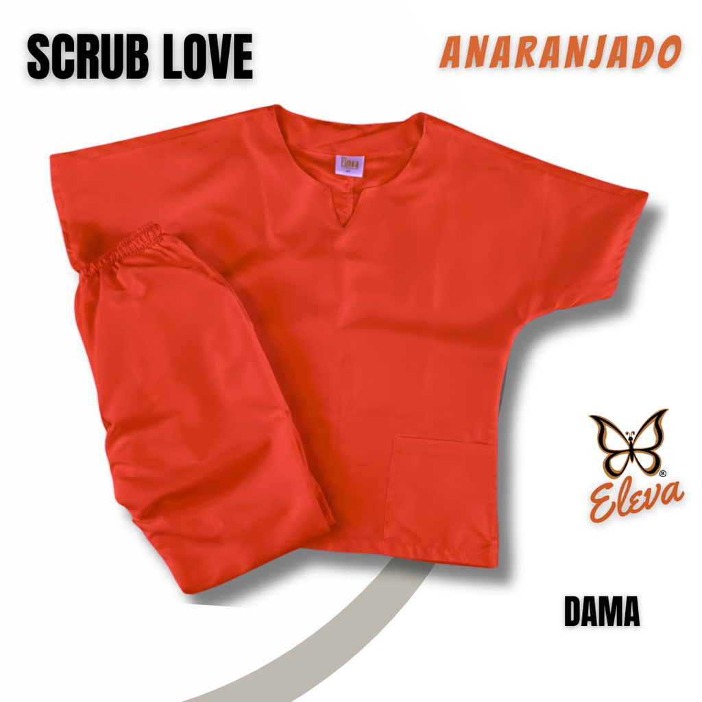 Scrub LOVE ANARANJADO