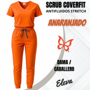 SCRUB COVERFIT ANARANJADO