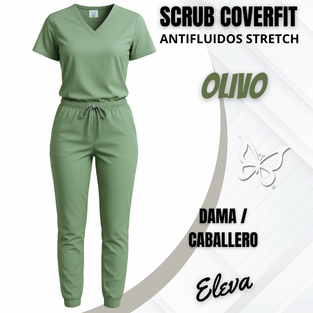 SCRUB COVERFIT OLIVO
