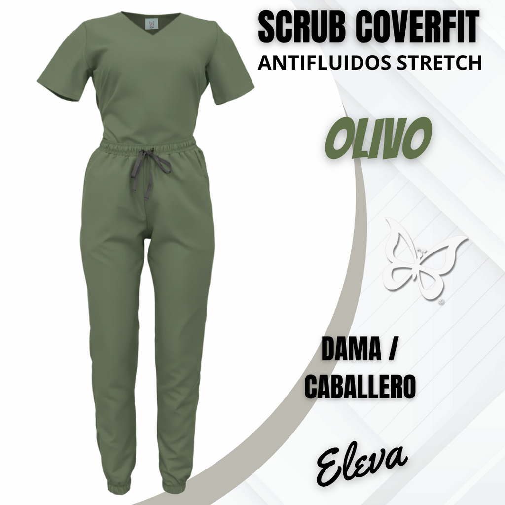 SCRUB COVERFIT OLIVO