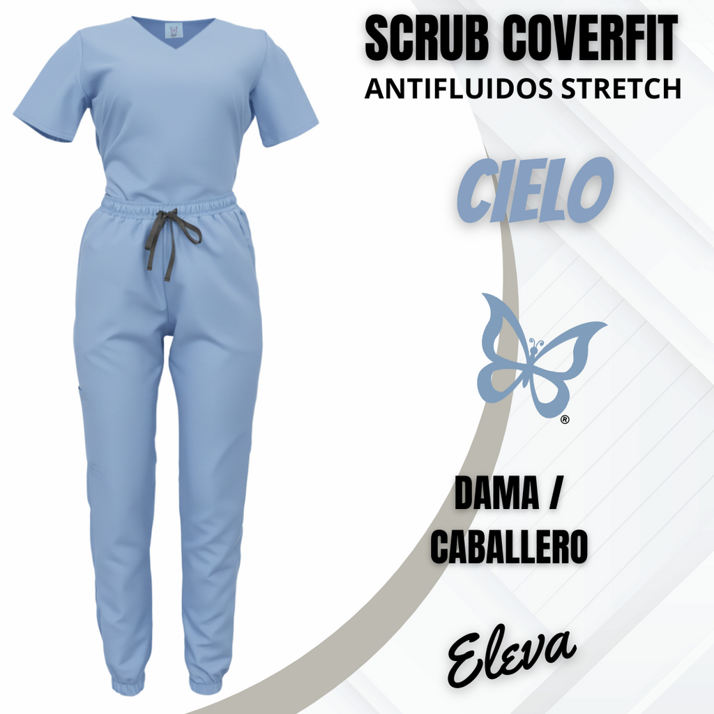 SCRUB COVERFIT CIELO