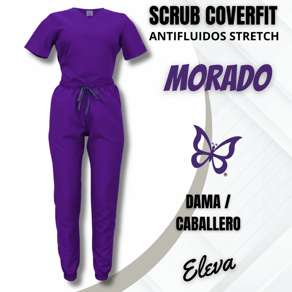 SCRUB COVERFIT MORADO