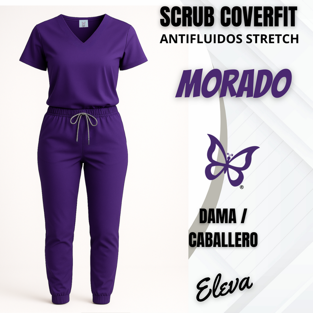 SCRUB COVERFIT MORADO