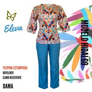 UQ - HIDALGO ESTAMPADO | PANT. TURQUESA