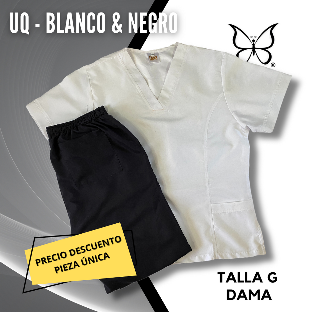 PIEZA ÚNICA - UQ BLANCO & NEGRO LISO TALLA G DAMA