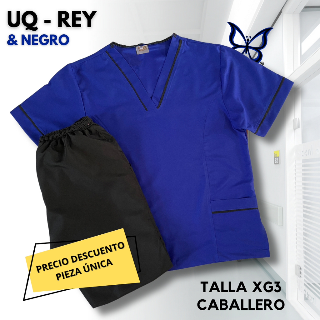 PIEZA ÚNICA - UQ DE LINEA REY & NEGRO TALLA XG3 CABALLERO
