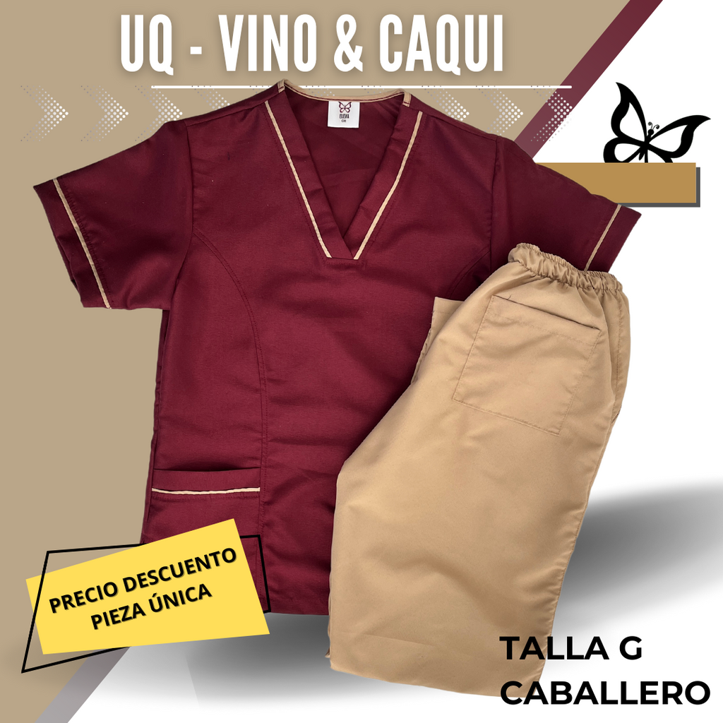 PIEZA ÚNICA - UQ DE LINEA VINO & CAQUI TALLA G CABALLERO
