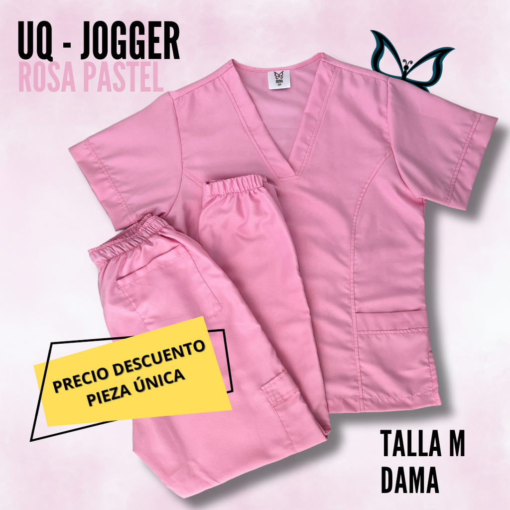 PIEZA ÚNICA - UQ JOGGER ROSA PASTEL TALLA M DAMA