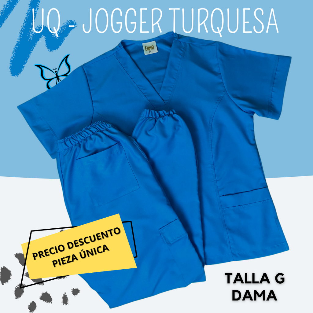 PIEZA ÚNICA - UQ JOGGER TURQUESA DAMA TALLA G