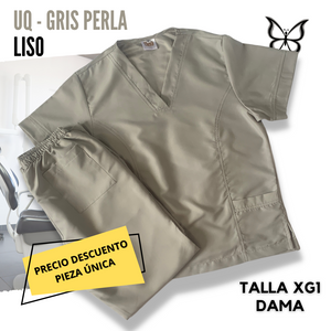 PIEZA ÚNICA - UQ DE LINEA GRIS PERLA LISO TALLA XG1 DAMA
