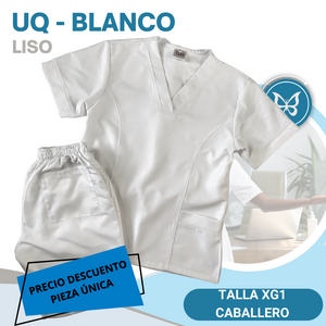 PIEZA ÚNICA - UQ DE LINEA BLANCO LISO TALLA XG1 CABALLERO