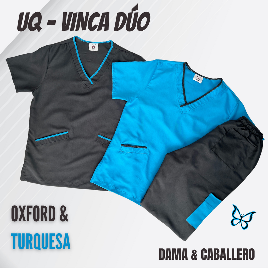 UQ - VINCA DÚO OXFORD & TURQUESA