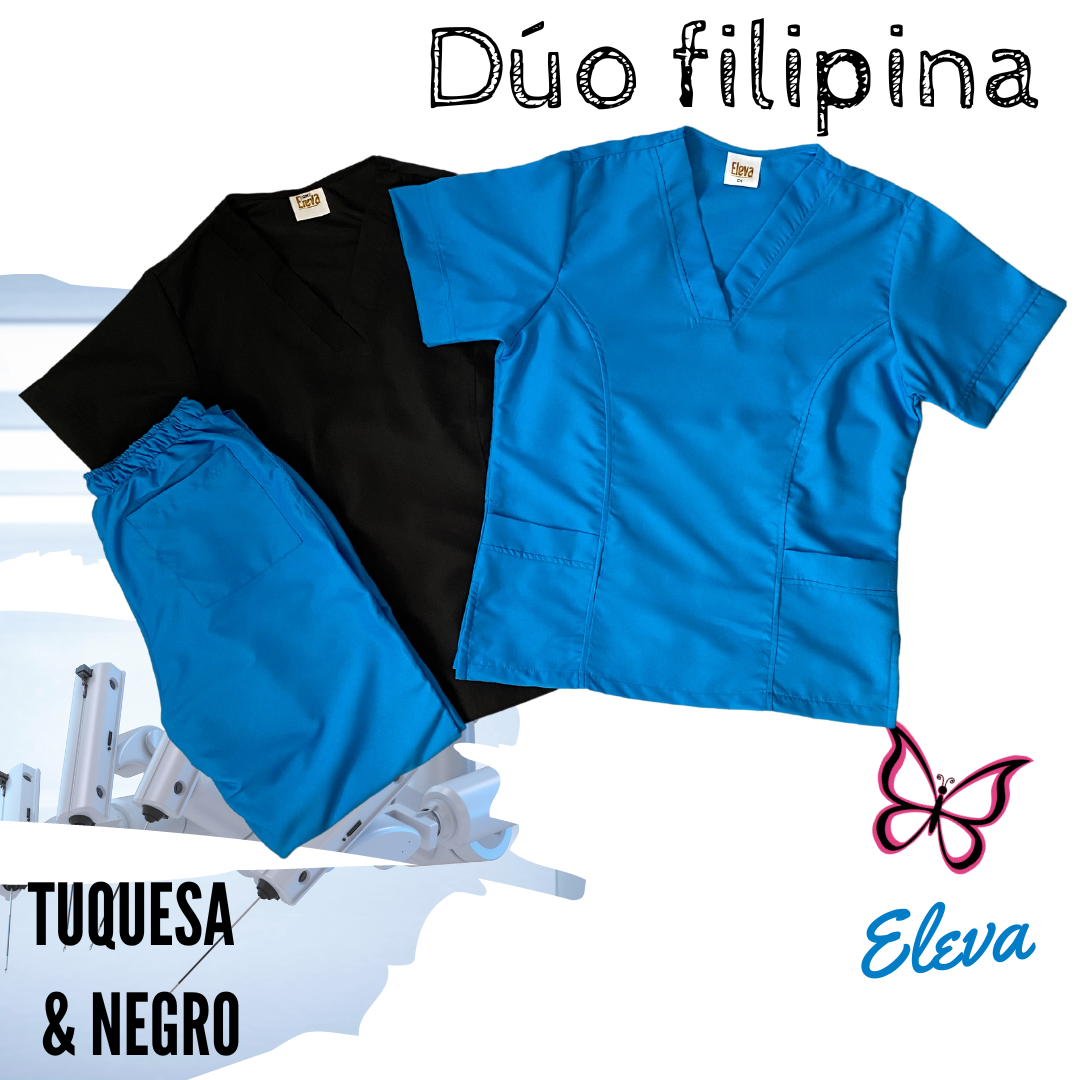 DÚO FILIPINA - TURQUESA & NEGRO