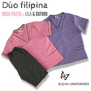 DÚO FILIPINA - ROSA PASTEL - LILA & OXFORD