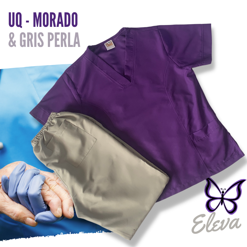 UQ - MORADO & GRIS PERLA LISO