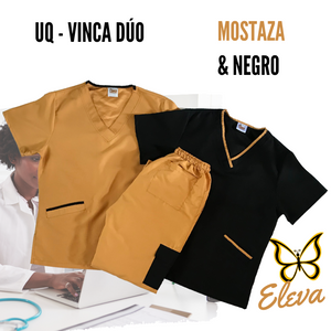UQ - VINCA DÚO MOSTAZA & NEGRO